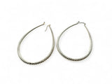 Hoop Sterling Silver Diamond Cut Earrings
