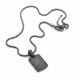 Necklace Reptile Texture Dog Tag Pendant Necklace – Stainless Steel