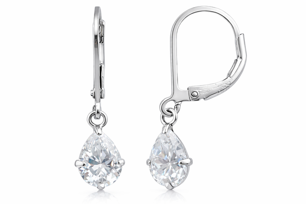 Crystal Drop Sterling Silver Earrings