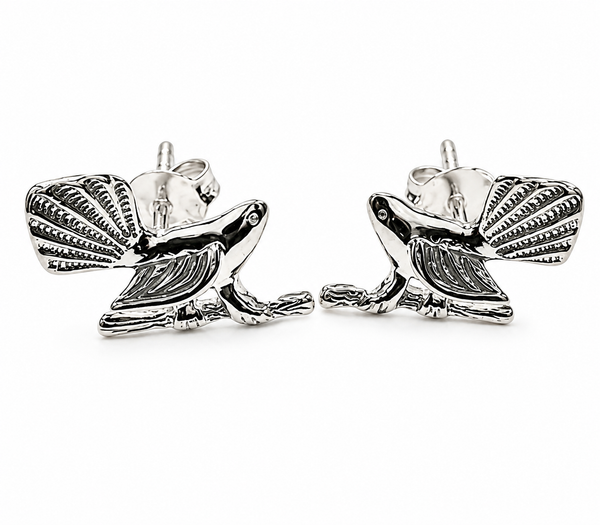 Fantail Sterling Silver Stud