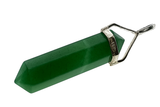 Crystal Adventurine Double Terminated Point .925 Sterling Silver Pendant