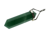 Crystal Adventurine Double Terminated Point .925 Sterling Silver Pendant
