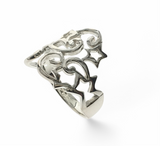 Stars & Swirl .925 Sterling Silver Ring
