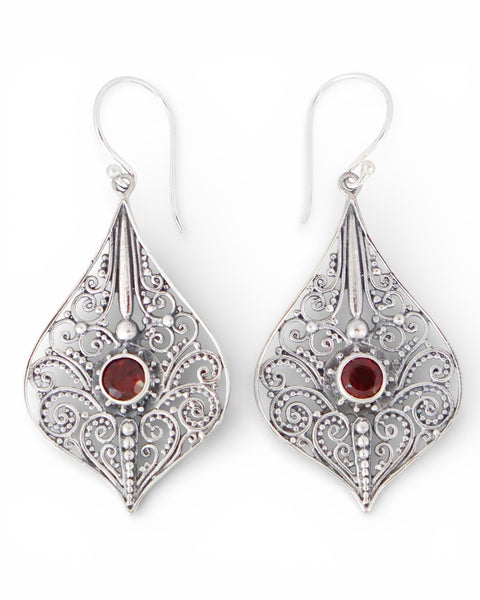 Garnet Sterling Silver Ring