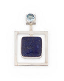 Lapis Lazuli & Blue Topaz Sterling Silver Pendant