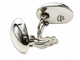 Oval Dome Sterling Silver Clip On’s Earrings