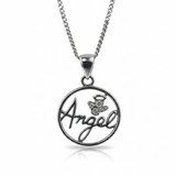 Angel Cubic Zirconia Pendant Sterling Silver Necklace