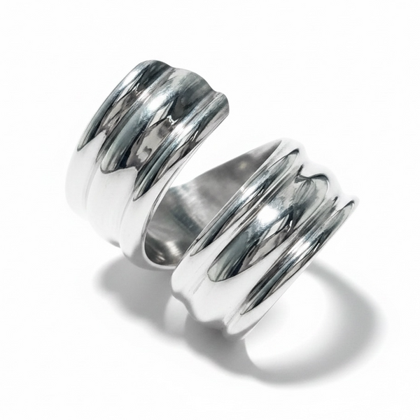 Grooved Wrap Sterling Silver Ring