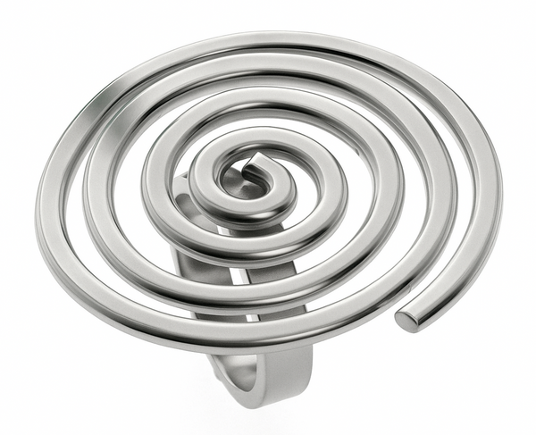 Spiral Joined .925 Sterling silver Ring