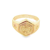 Gold Filled 18K Trident Spear Signet Ring