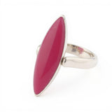 Pink Agate and .925 Sterling Silver Swivel Ring