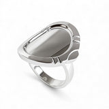 Large Oval Sterling Silver Ring