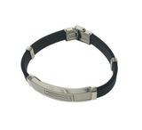 Stainless Steel and Rubber Bracelet