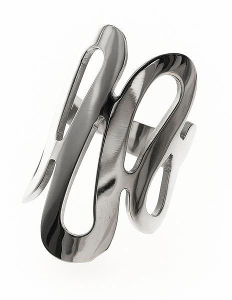 Snake Curve Sterling Silver Ring