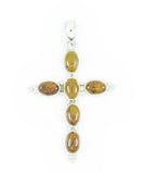 Amber Sterling Silver Cross