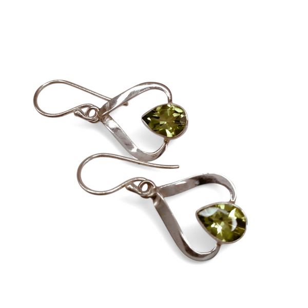 Peridot Sterling Silver Dangle Earrings