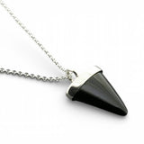 Spearhead Necklace - Onyx - Sterling Silver