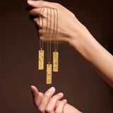 Long Zodiac 18k Gold Plated Waterproof 18inch Stainless Steel Necklace