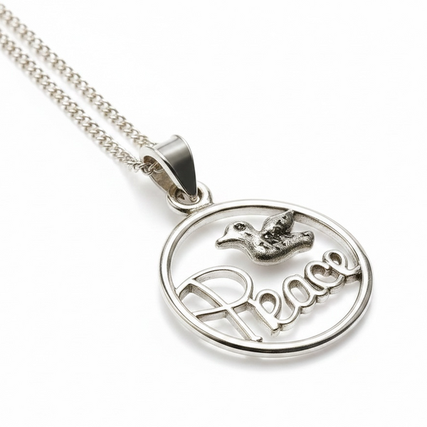 Angel Peace Sterling Silver Necklace