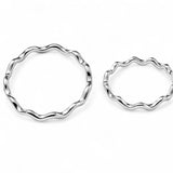 Jagged Sterling Silver Band