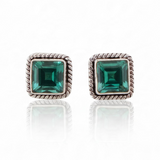 Green Quartz Sterling Silver Earrings