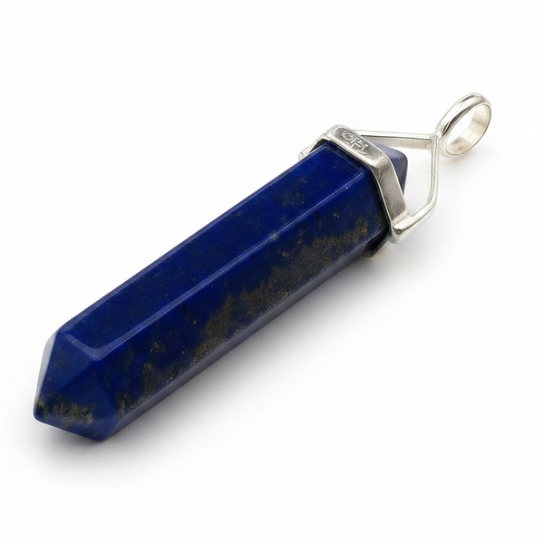 Crystal Lapis Double Terminated .925 Sterling Silver Pendant