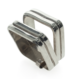 Hinged Grooved Box Sterling Silver Ring