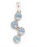 Blue Topaz Sterling Silver Pendant