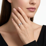 Moissanite S925 Sterling Silver Square Moissanite Open Ring