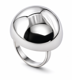 Mirror Round Top .925 Sterling Silver Ring