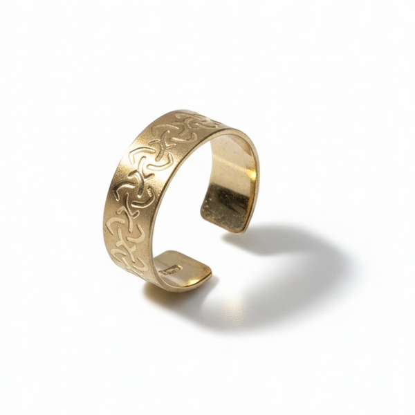 Toe Ring Gold Plated Sterling Silver
