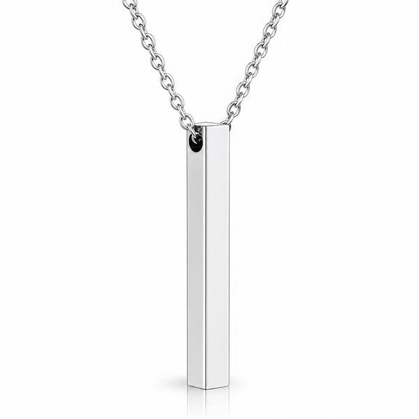 ENGRAVING-READY MEN'S STAINLESS STEEL NECKLACE