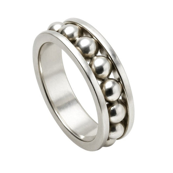 Balled Sterling Silver Band