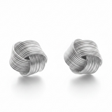 Knot 6mm Wire Sterling Silver Earrings