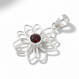 Garnet Sterling Silver Pendant