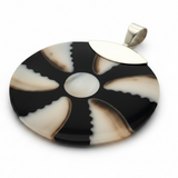 Shell Round .925 sterling silver pendant