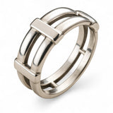 Horizontal Sterling Silver Bar Ring