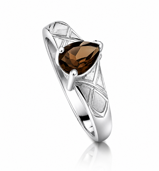 Smoky Quartz Sterling Silver Ring
