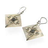 Mother Of Pearl and Sterling Silver Dangle Earrings