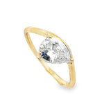 Gold Filled 18K Pear-Cut CZ Solitaire Ring (D133A)