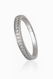 Cubic Zirconia Sterling Silver Band