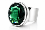 Green Quartz .925 Sterling Silver Ring