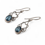 Silver 925 Heart With Round Blue Topaz