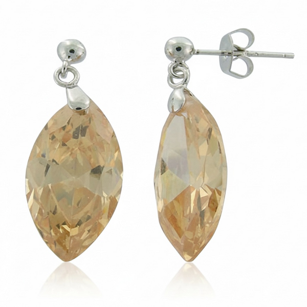 Crystal Drop Sterling Silver Earrings