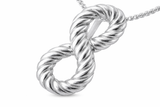 Sterling Silver Infinity Pendant - .925 Silver Infinity Symbol Charm