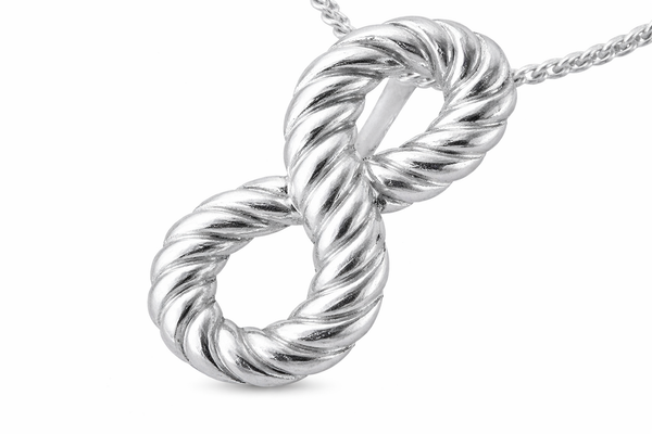 Sterling Silver Infinity Pendant - .925 Silver Infinity Symbol Charm
