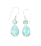 Larimar Sterling Silver Earrings