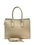 Italian Structured Italian Leather Belted Satchel