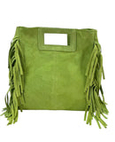 Italian Suede Fringed Shopper Bag wholesale