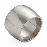 Plain Half Moon 15mm Sterling Silver Band - 15 mm